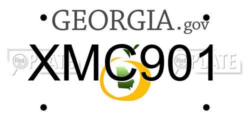 XMC901 Georgia License Plate