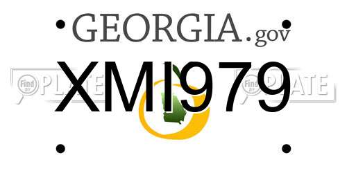 XMI979 Georgia License Plate
