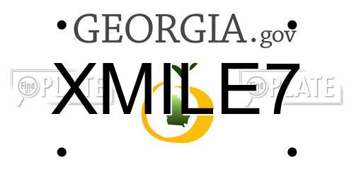 XMILE7 Georgia License Plate