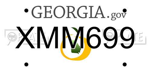 XMM699 Georgia License Plate