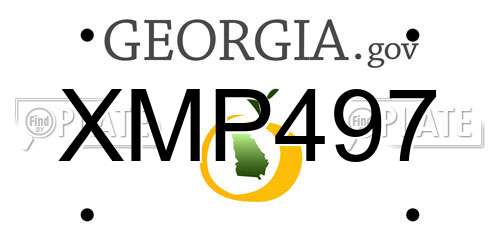 XMP497 Georgia License Plate