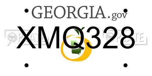 XMQ328 Georgia License Plate