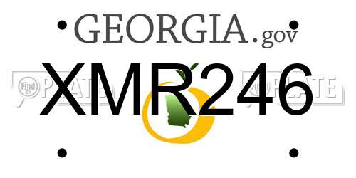 XMR246 Georgia License Plate