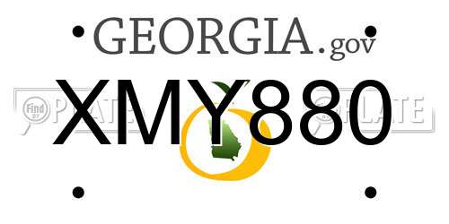 XMY880 Georgia License Plate
