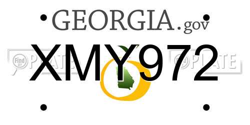 XMY972 Georgia License Plate