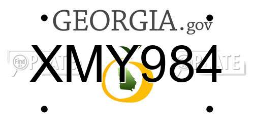 XMY984 Georgia License Plate