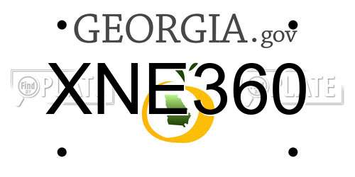 XNE360 Georgia License Plate
