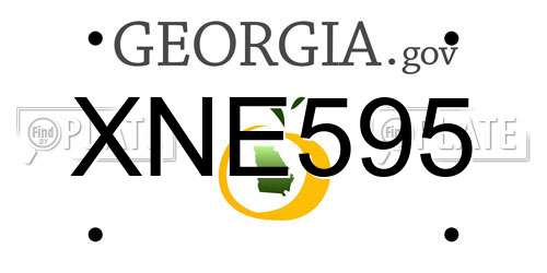 XNE595 Georgia License Plate