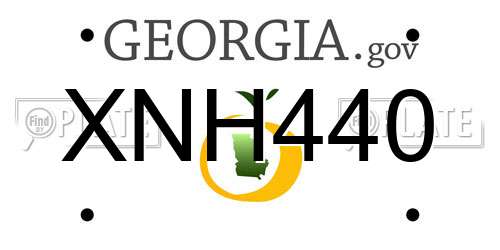 XNH440 Georgia License Plate
