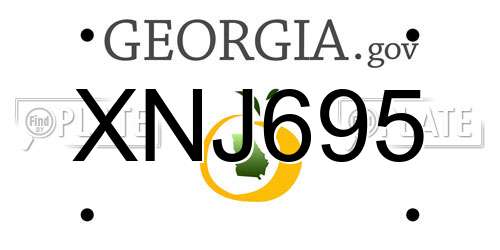 XNJ695 Georgia License Plate