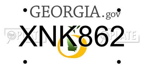 XNK862 Georgia License Plate