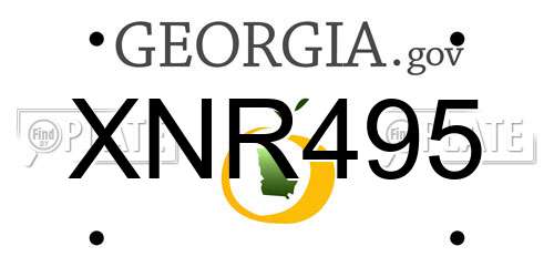 XNR495 Georgia License Plate