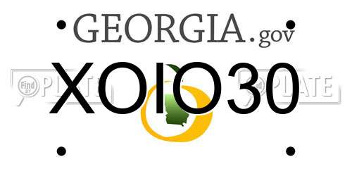 XOIO30 Georgia License Plate