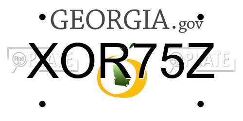 XOR75Z Georgia License Plate