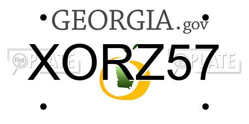 XORZ57 Georgia License Plate
