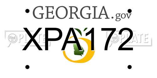 XPA172 Georgia License Plate