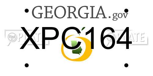 XPC164 Georgia License Plate