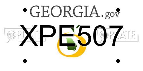 XPE507 Georgia License Plate