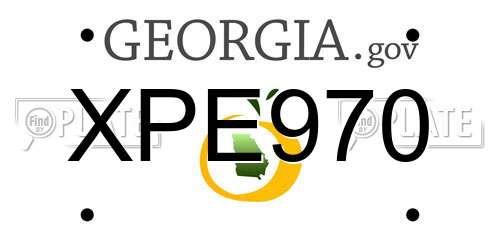 XPE970 Georgia License Plate
