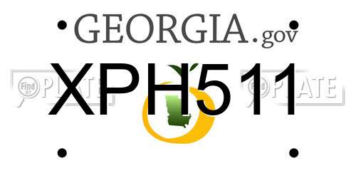 XPH511 Georgia License Plate