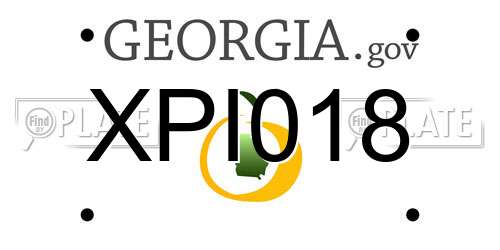 XPI018 Georgia License Plate