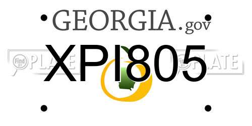 XPI805 Georgia License Plate