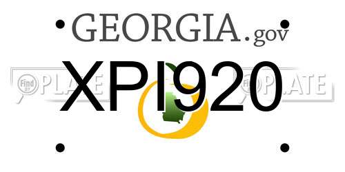 XPI920 Georgia License Plate