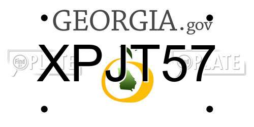 XPJT57 Georgia License Plate