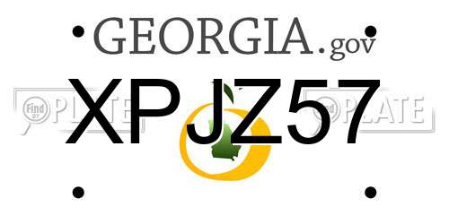 XPJZ57 Georgia License Plate