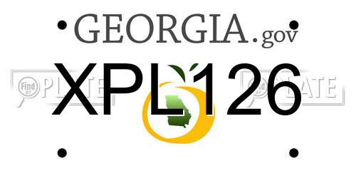 XPL126 Georgia License Plate
