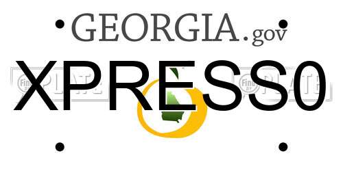 XPRESS0 Georgia License Plate