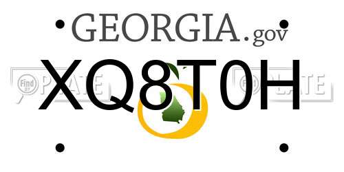 XQ8T0H Georgia License Plate