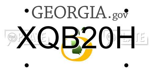 XQB20H Georgia License Plate
