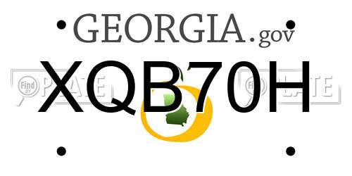 XQB70H Georgia License Plate