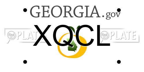 XQCL Georgia License Plate