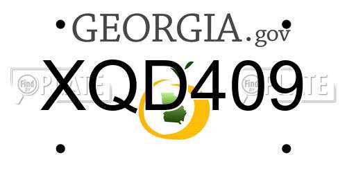 XQD409 Georgia License Plate