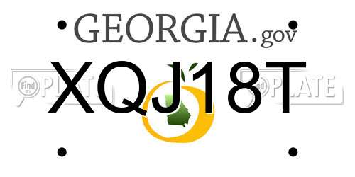 XQJ18T Georgia License Plate