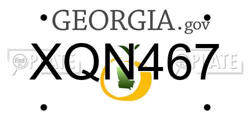 XQN467 Georgia License Plate