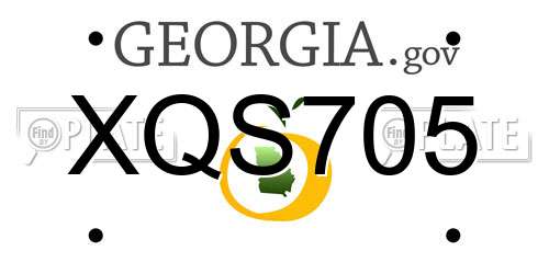 XQS705 Georgia License Plate
