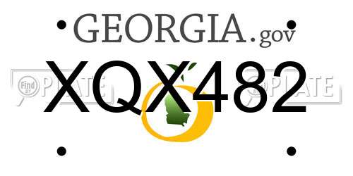XQX482 Georgia License Plate