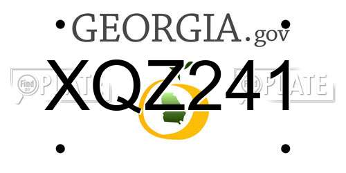 XQZ241 Georgia License Plate