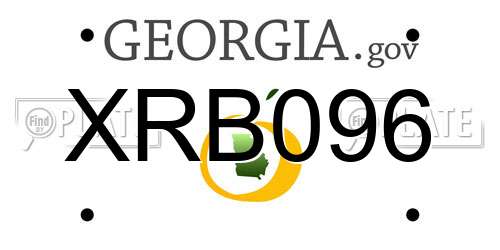 XRB096 Georgia License Plate