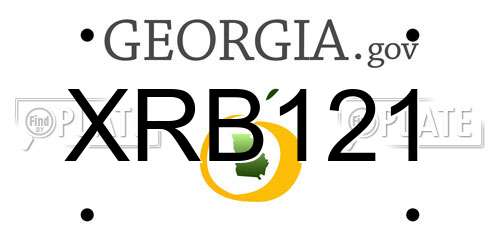 XRB121 Georgia License Plate