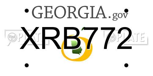 XRB772 Georgia License Plate