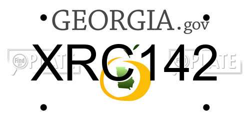 XRC142 Georgia License Plate