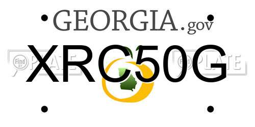 XRC50G Georgia License Plate