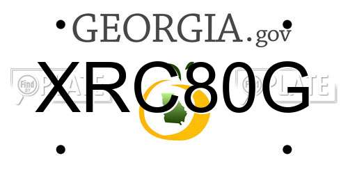 XRC80G Georgia License Plate
