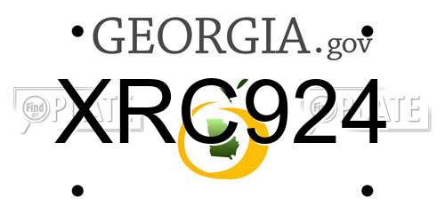 XRC924 Georgia License Plate