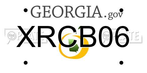 XRCB06 Georgia License Plate