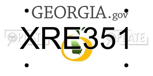 XRE351 Georgia License Plate